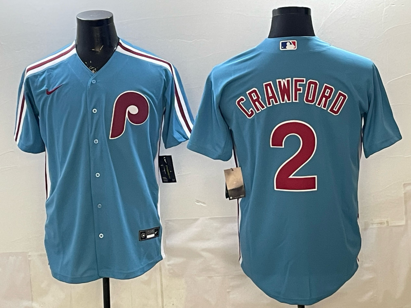 Men 2026 Philadelphia Phillies #2 Crawford blue Game Nike MLB Jersey 0414005->philadelphia phillies->MLB Jersey